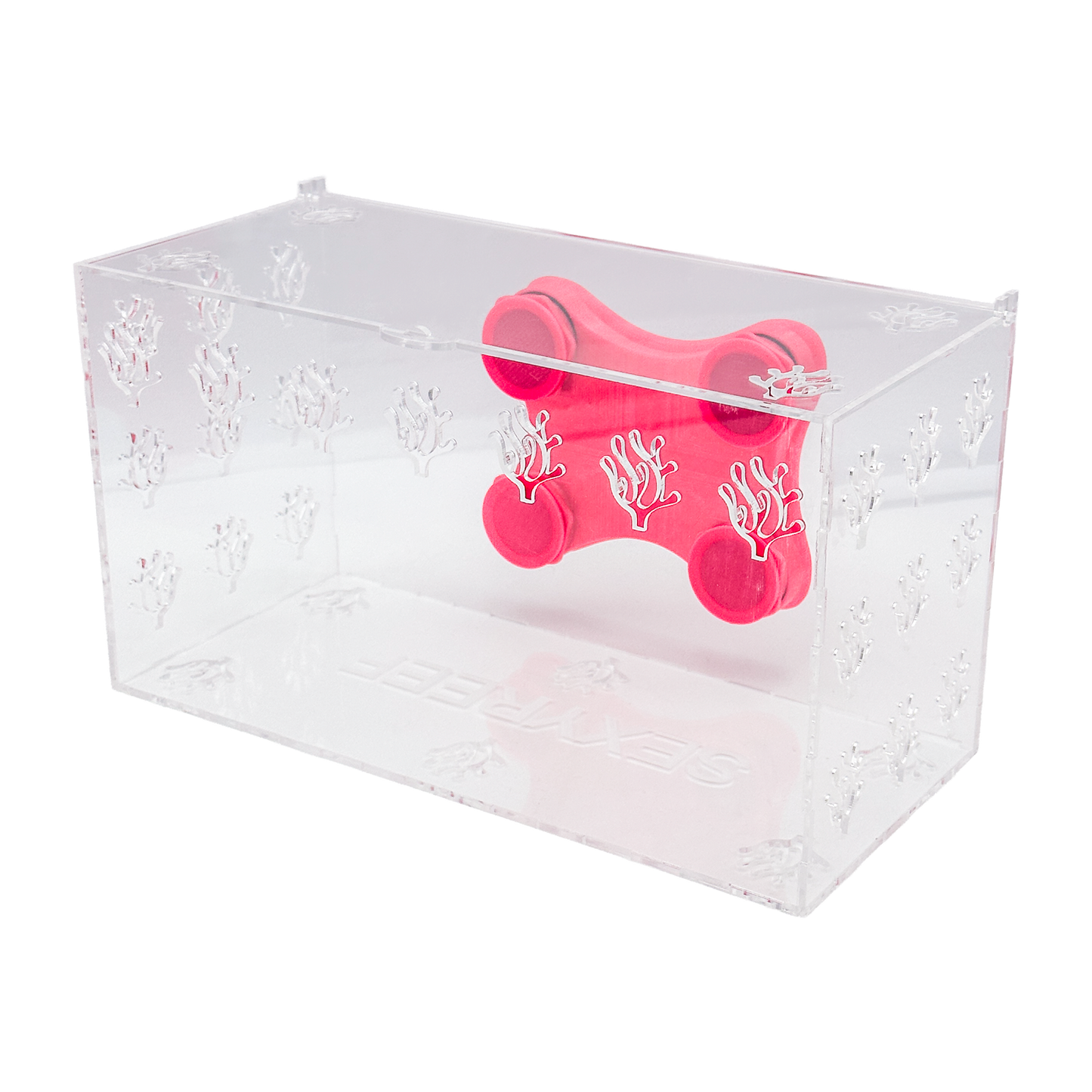 Acrylic Anemone/Fish Acclimation Box - 11’’ x 5’’ x 5’’ XL / Black - Animals & Pet Supplies