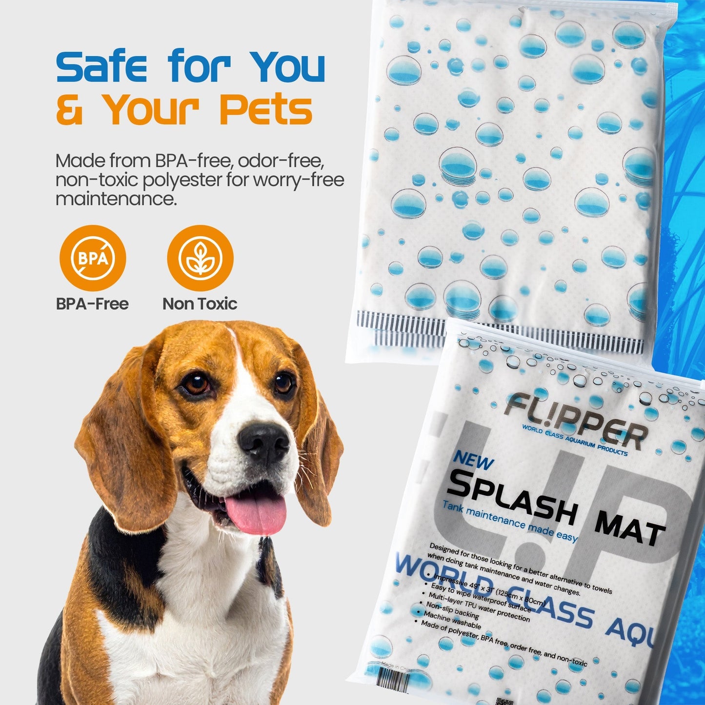 Flipper Aquarium Splash Mat - Aquarium Cleaning Supplies