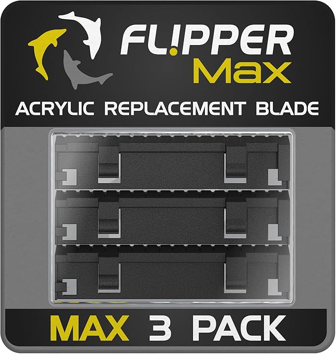 Flipper MAX ABS Replacement Blades Straight Edge 5 Pack - Acrylic Tanks - Replacement Blades