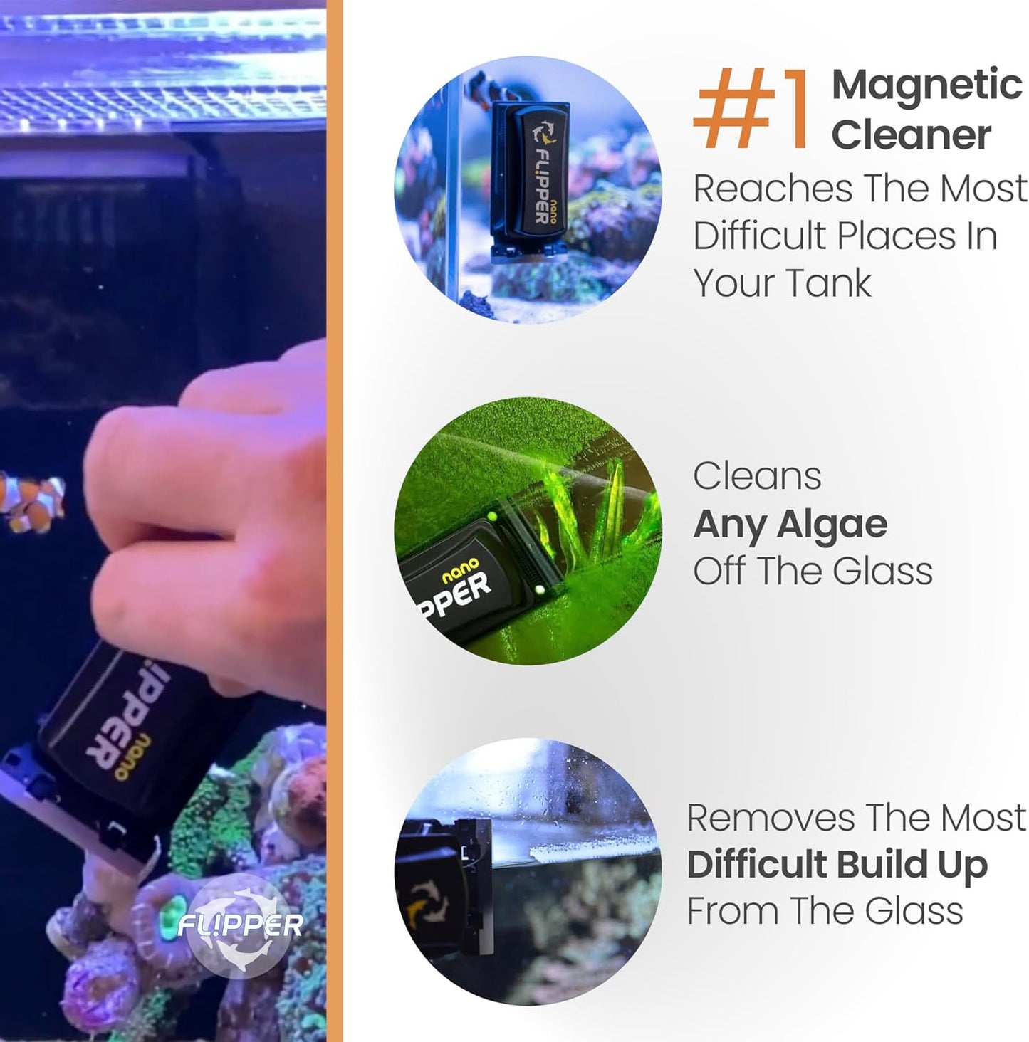 Flipper Nano Aquarium Cleaner Stainless Steel Replacement Blades 2 Pack - Replacement Blades