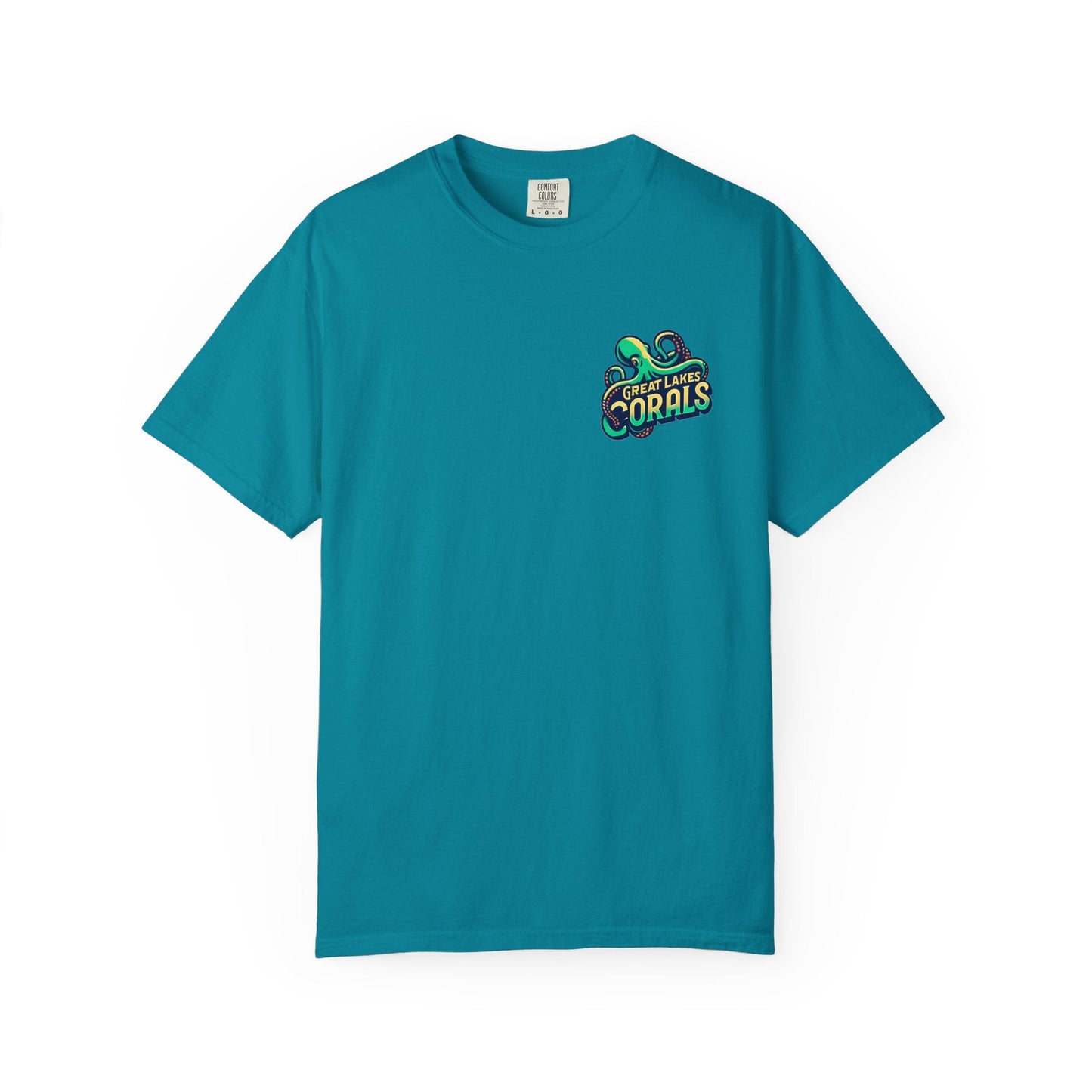 Great Lakes Corals T-Shirt | Eco-Friendly Graphic Tee - Topaz Blue / S - T-Shirt