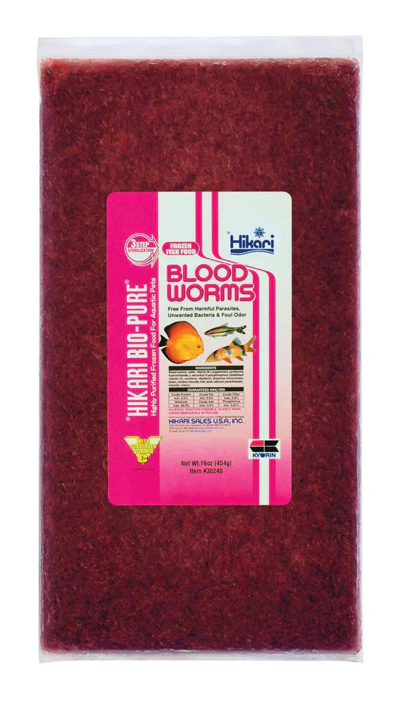 Hikari Bloodworms (Cubes/Flats) - Frozen Food