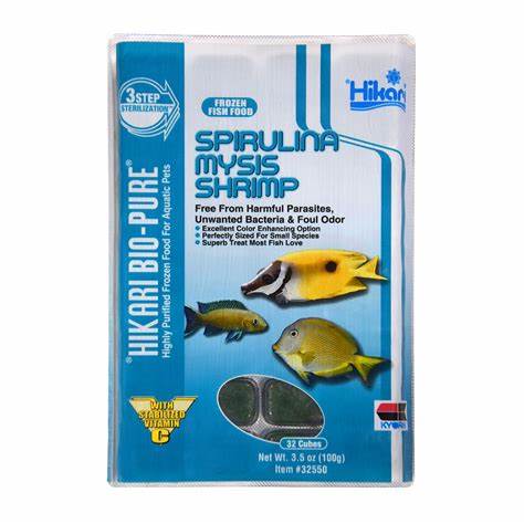 Hikari Spirulina Mysis Shrimp Cubes - 3.5oz - Frozen Food