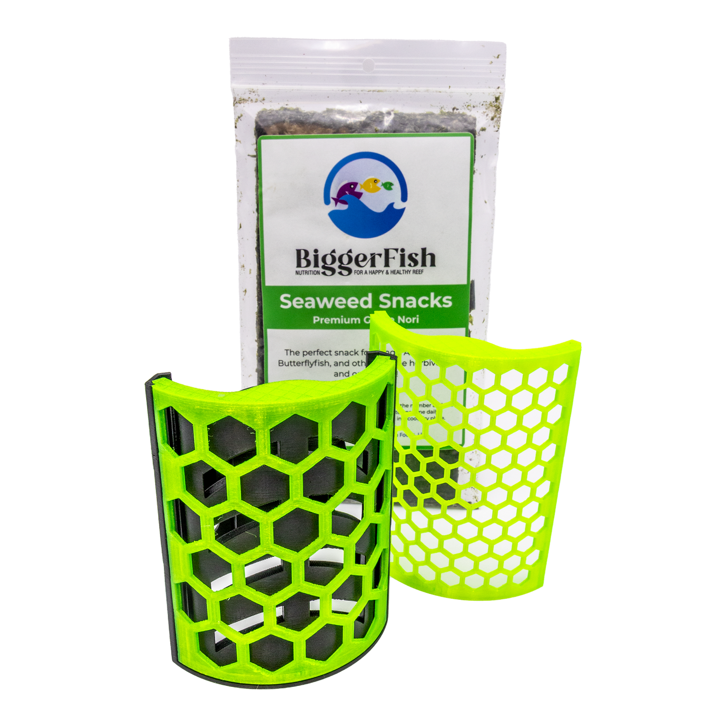 Printed Reef Nori Feeder - Bundle Deal / Fluorescent Green - Animals & Pet Supplies
