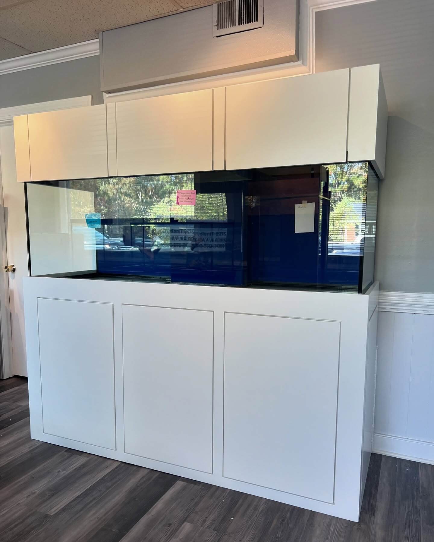 180 Gallon Glass Aquarium with Euro-Bracing and Black Trim Low Iron Glass Front Standard