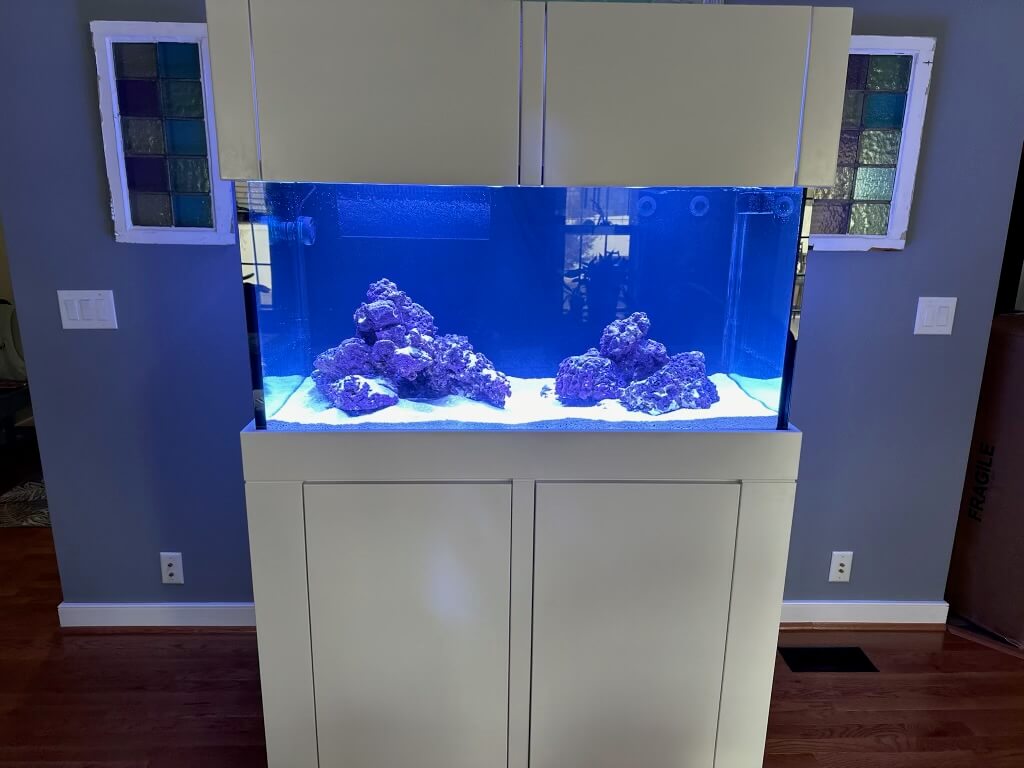 90 Gallon Glass Aquarium with Euro-Bracing and Black Trim Low Iron Glass Front Standard