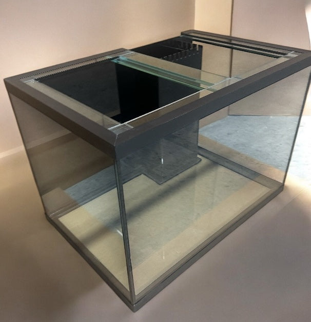 90 Gallon Glass Aquarium with Euro-Bracing and Black Trim Low Iron Glass Front Standard
