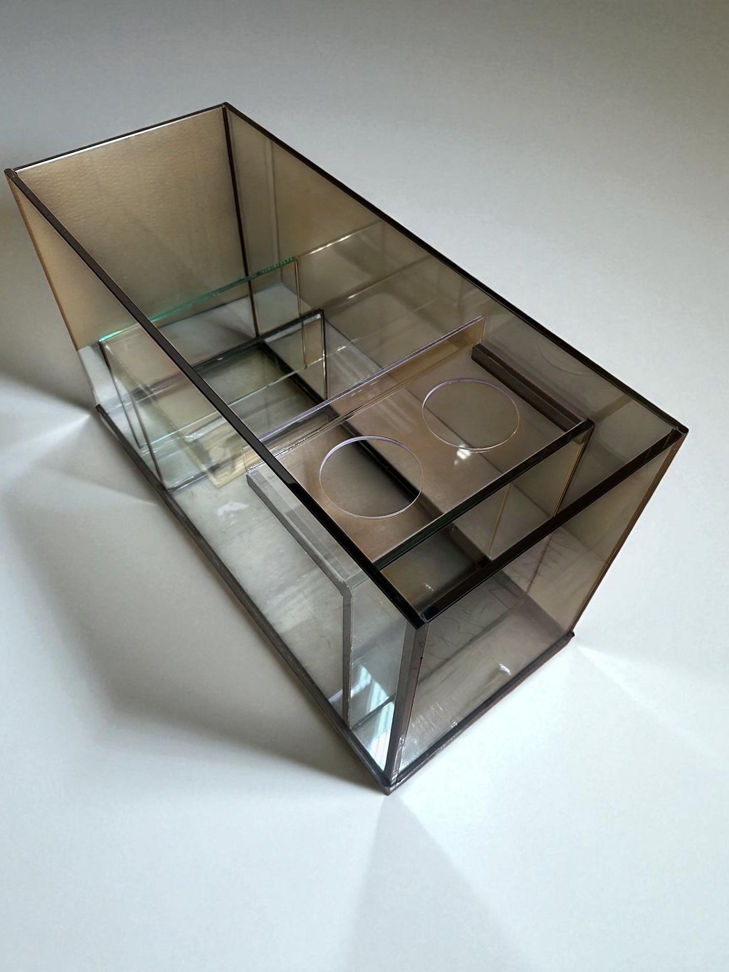 90 Gallon Glass Aquarium with Euro-Bracing and Black Trim Low Iron Glass Front Standard