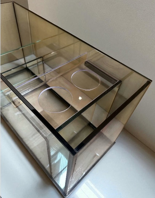 90 Gallon Glass Aquarium with Euro-Bracing and Black Trim Low Iron Glass Front Standard