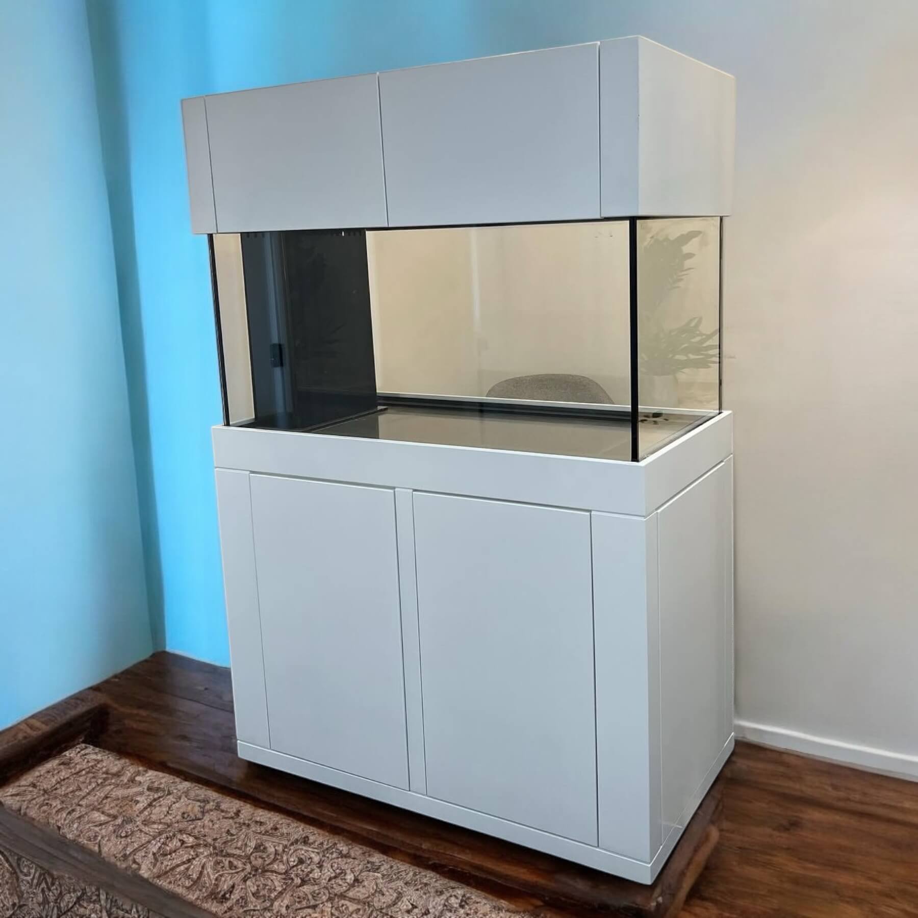 90 Gallon Glass Aquarium with Euro-Bracing and Black Trim Low Iron Glass Front Standard