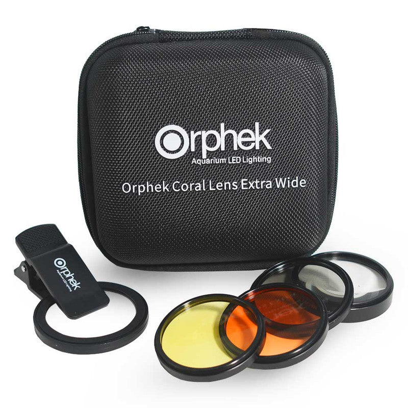 Orphek EXTRA WIDE 52mm Smartphone Coral Lens Kit (4 Lens) w/Storage Box