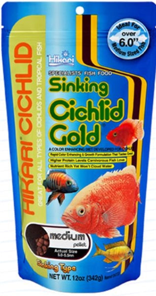 Hikari Cichlid Gold Sinking Medium Pellet 12oz