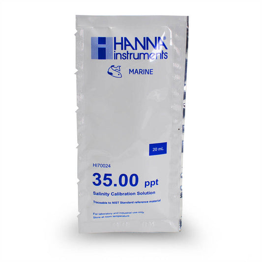 35 ppt Salinity Calibration Solution Packs HI70024P (20 mL) - Hanna Instruments