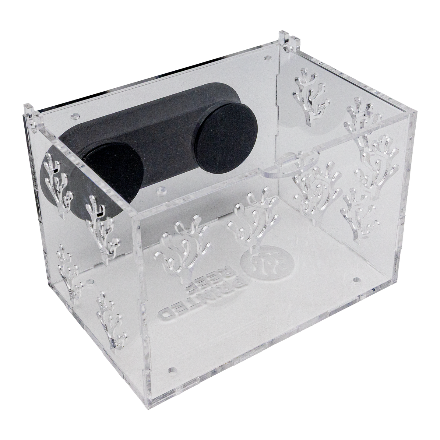 Acrylic Anemone/Fish Acclimation Box - 6’’ x 4’’ x 4’’ Standard / Black - Animals & Pet Supplies