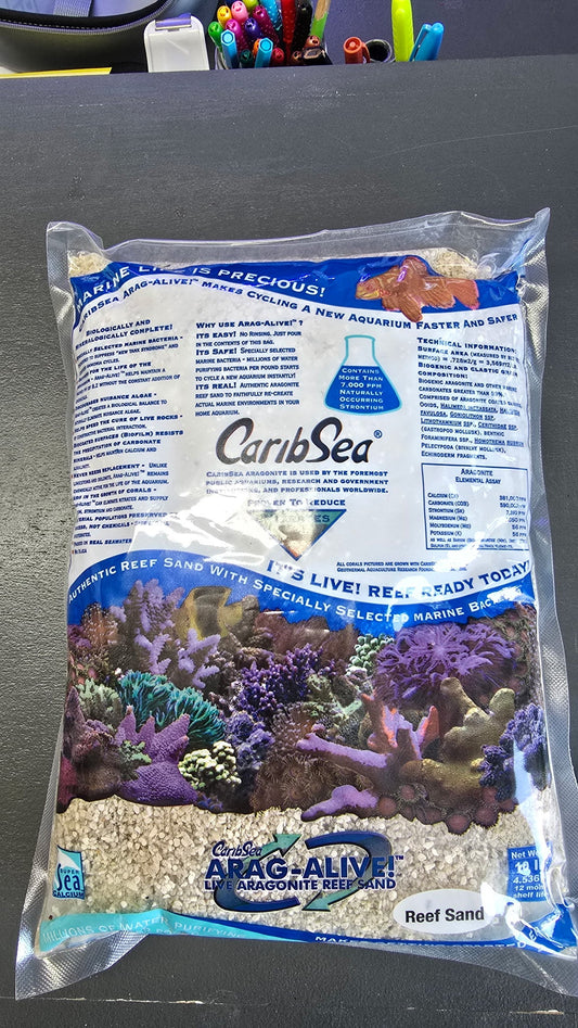 CaribSea Arag-Alive Live Reef Sand 10lbs