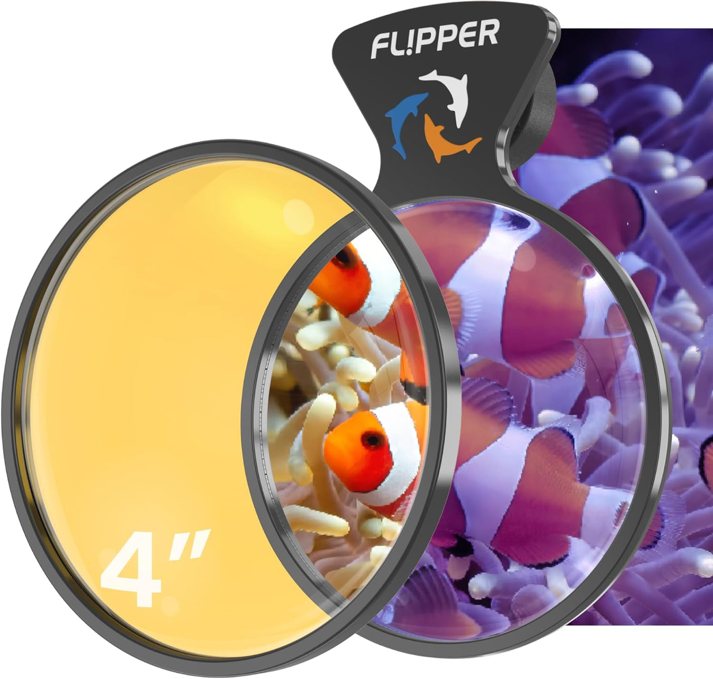 DeepSee Viewer Black 4’’ - Orange Filter - Aquarium Viewer