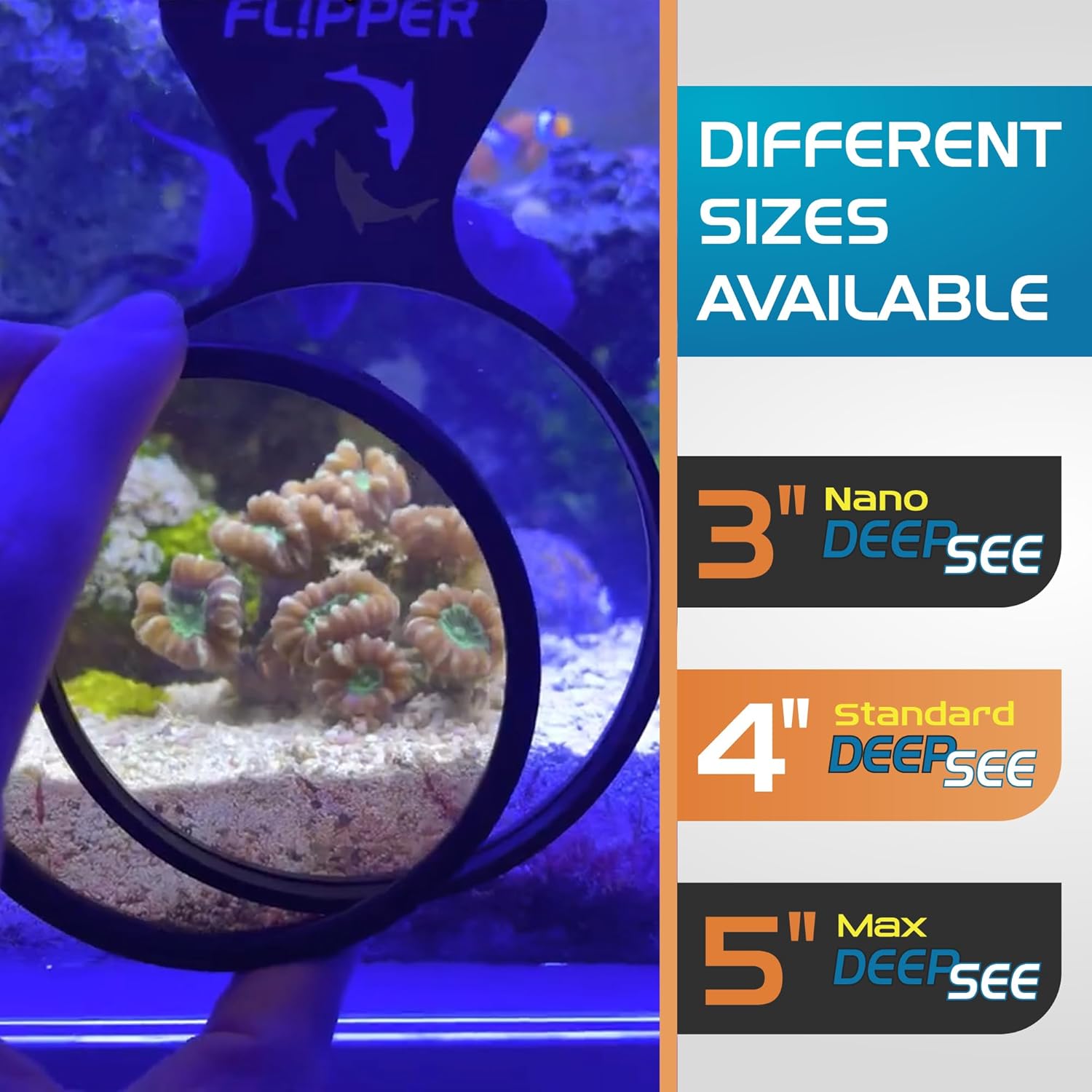 DeepSee Viewer Black 4’’ - Orange Filter - Aquarium Viewer