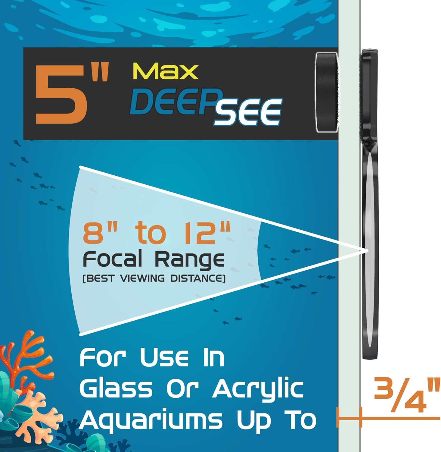 DeepSee Viewer Black Max 5’’ - Aquarium Viewer