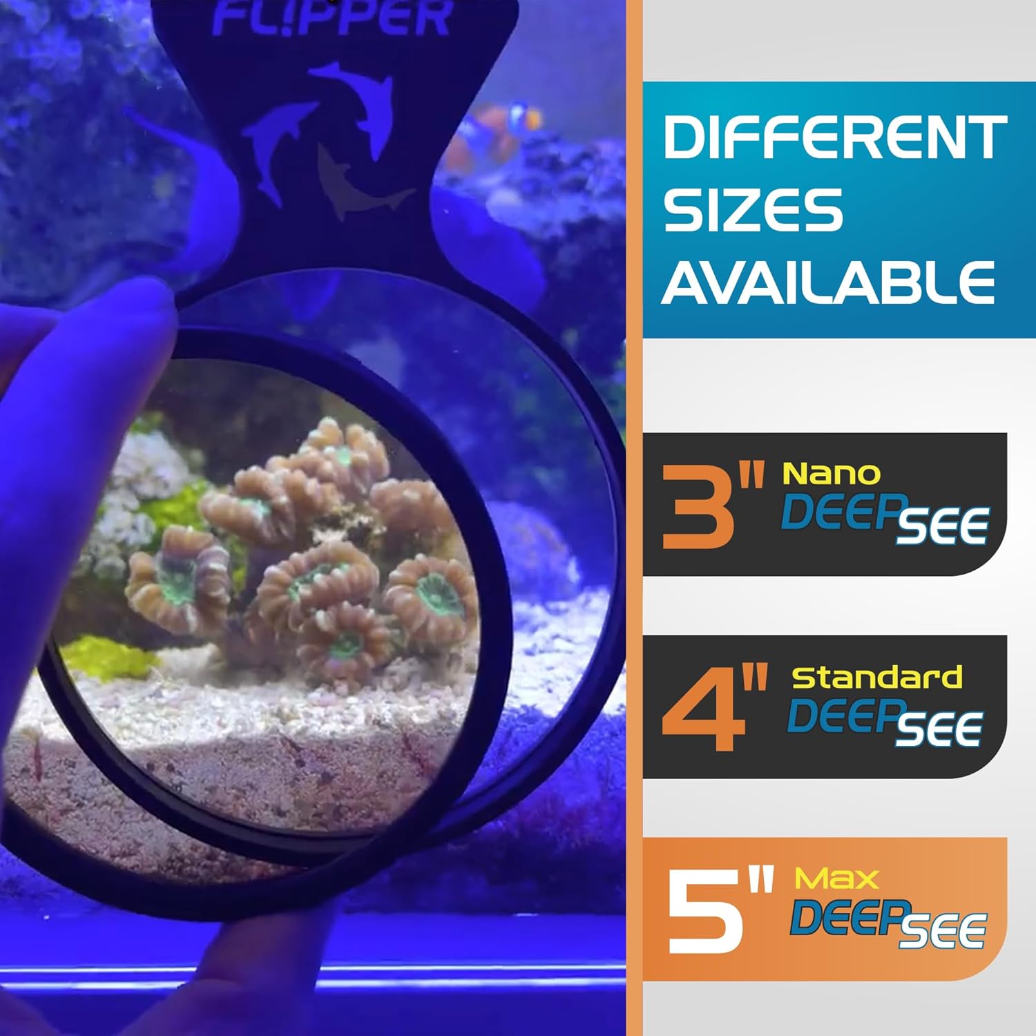 DeepSee Viewer Black Max 5’’ - Orange Filter - Aquarium Viewer