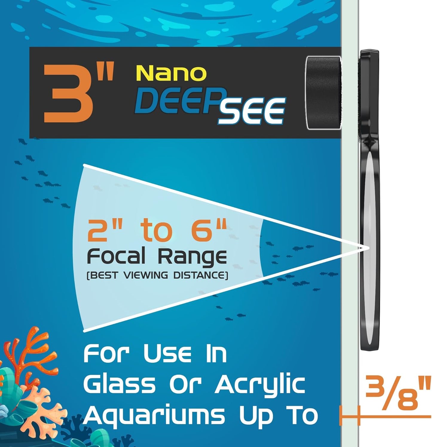 DeepSee Viewer Black Nano 3’’ - Aquarium Viewer