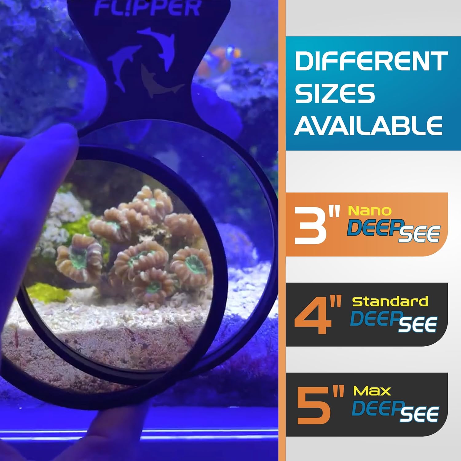DeepSee Viewer Black Nano 3’’ - Orange Filter - Aquarium Viewer