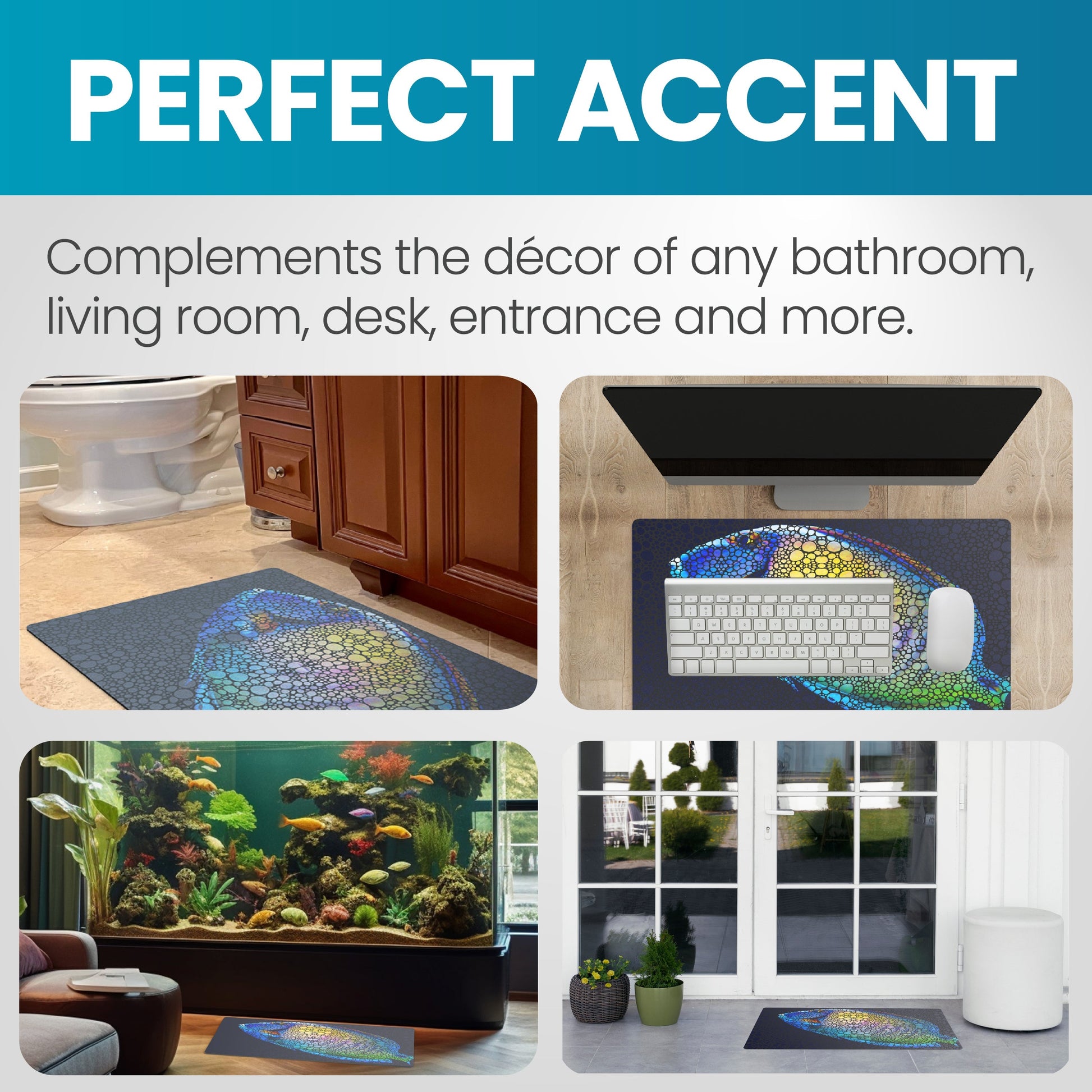 Flipper Aquarium Mat with Tang Artwork