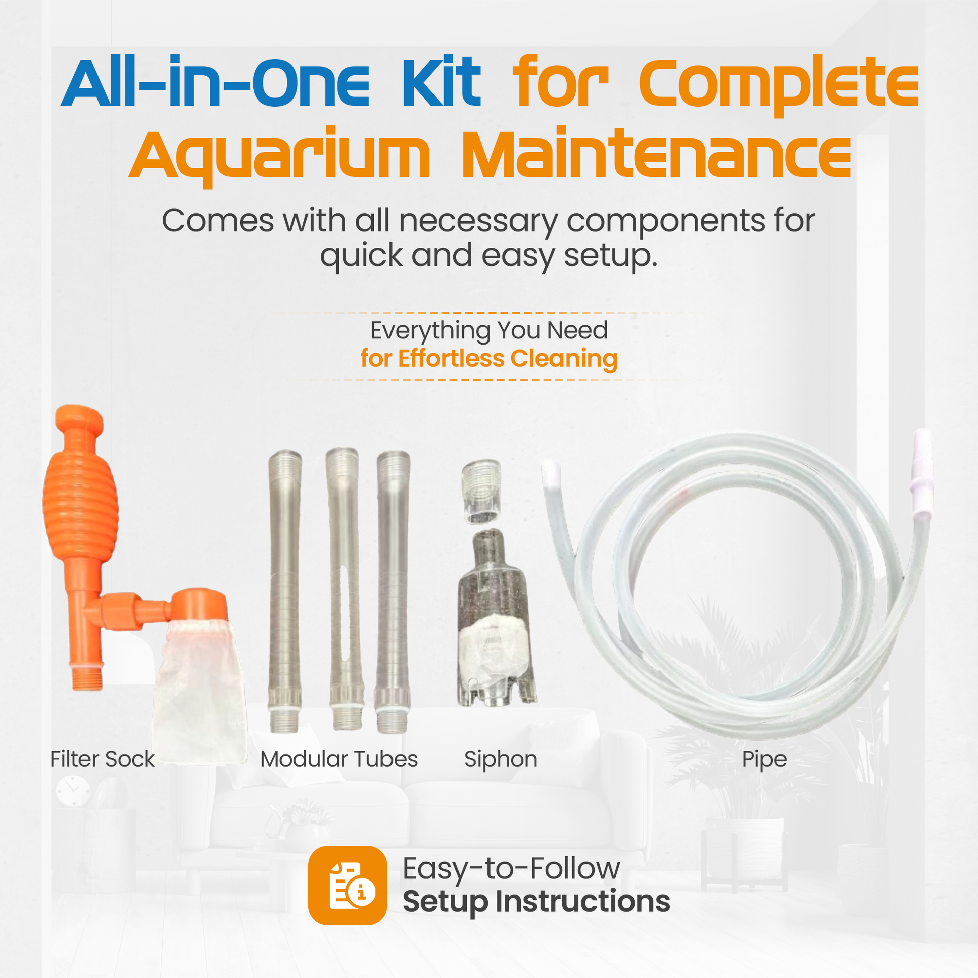 Flipper AquaVac Gravel/Sand Cleaner & Siphon Kit - Flipper Accessories