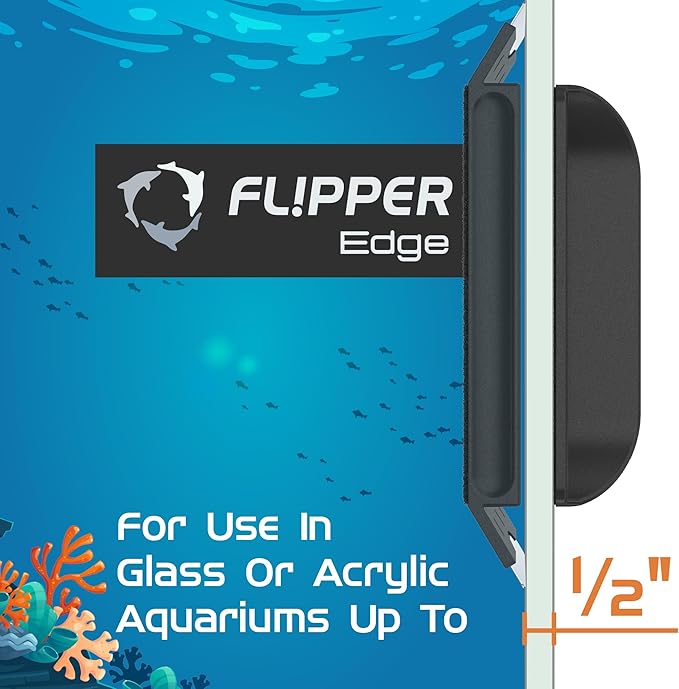 Flipper Edge 2 in 1 Floating Magnetic Aquarium Algae Cleaner (Standard) - Aquarium Cleaning Supplies