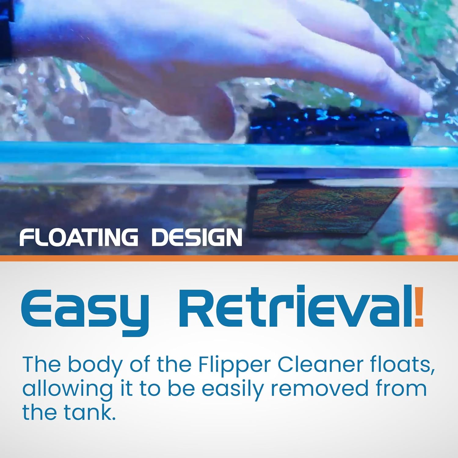 Flipper Edge Limited Edition Puffer 2 in 1 Floating Magnetic Aquarium Algae Cleaner (MAX) - Aquarium Cleaning Supplies