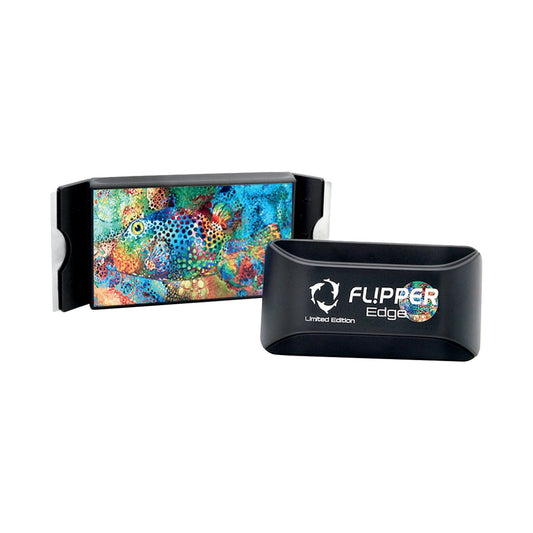 Flipper Edge Limited Edition Puffer 2 in 1 Floating Magnetic Aquarium Algae Cleaner (Standard) - Scrubber