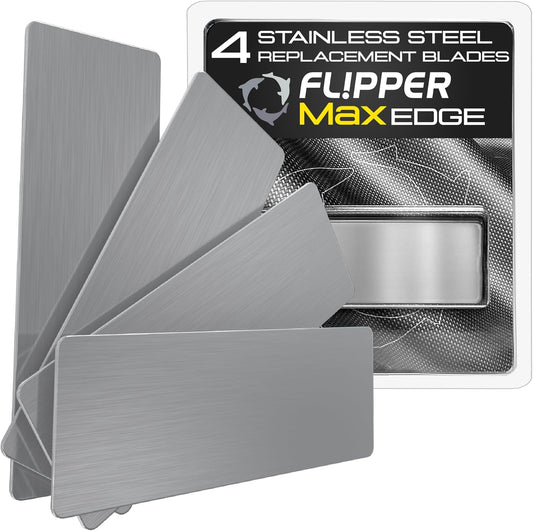 Flipper Edge MAX Stainless Steel Replacement Blades 4 Pack - Replacement Blades