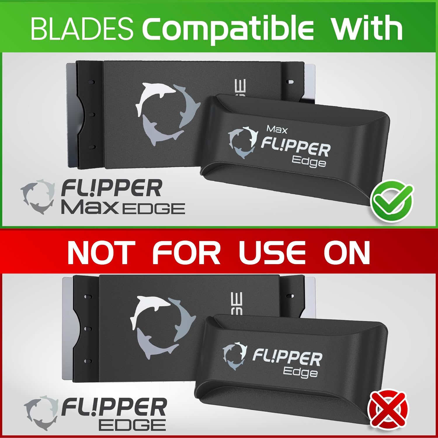 Flipper Edge MAX Stainless Steel Replacement Blades 4 Pack - Replacement Blades