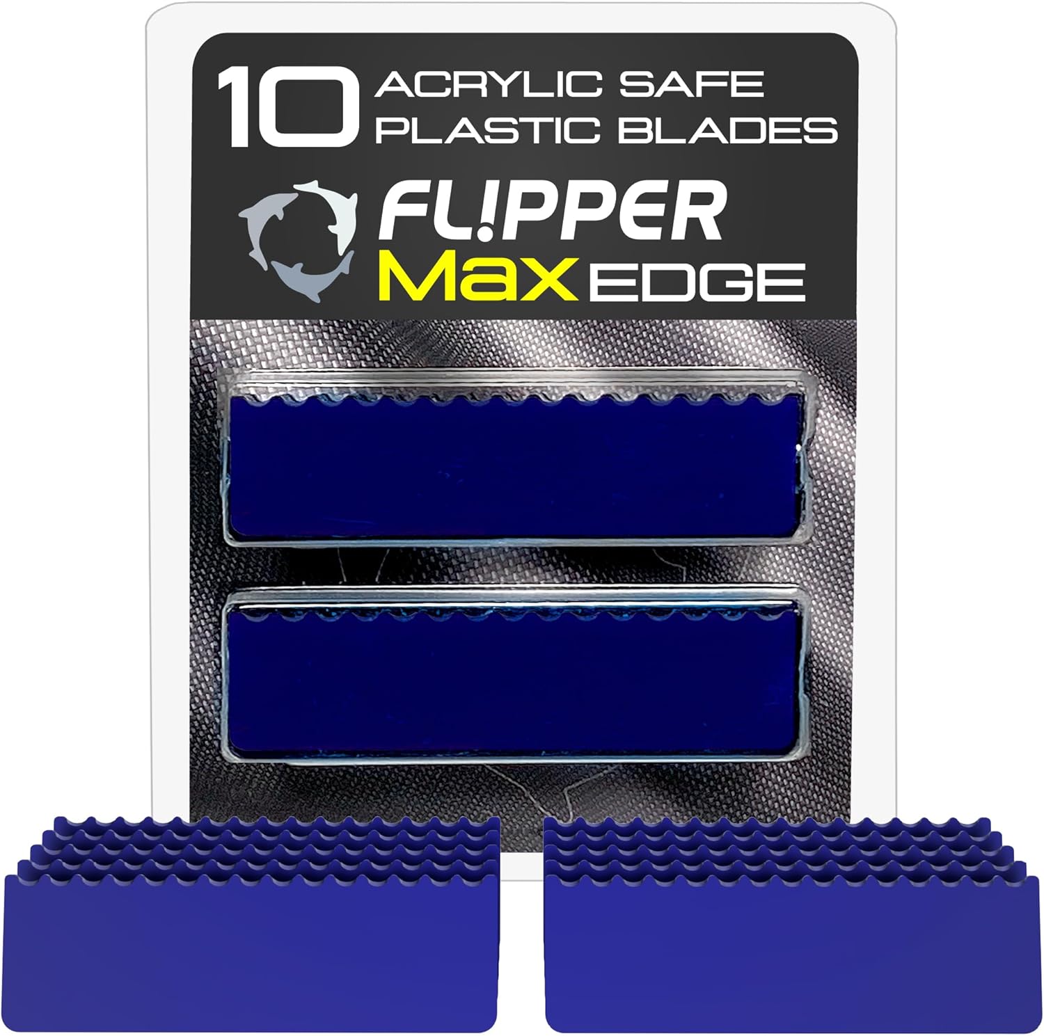 Flipper Edge Standard Acrylic Safe Plastic Blades 10 Pack - Replacement Blades
