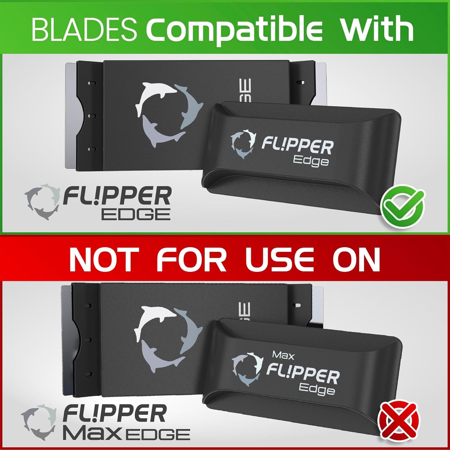 Flipper Edge Standard Stainless Steel Replacement Blades 4 Pack - Replacement Blades