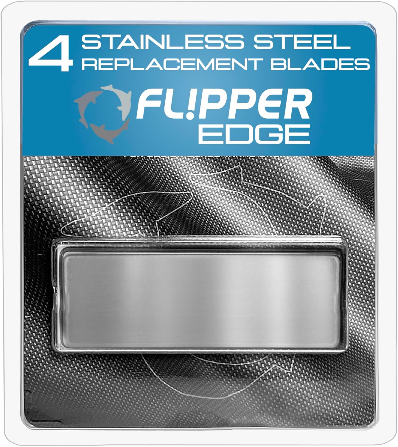Flipper Edge Standard Stainless Steel Replacement Blades 4 Pack - Replacement Blades