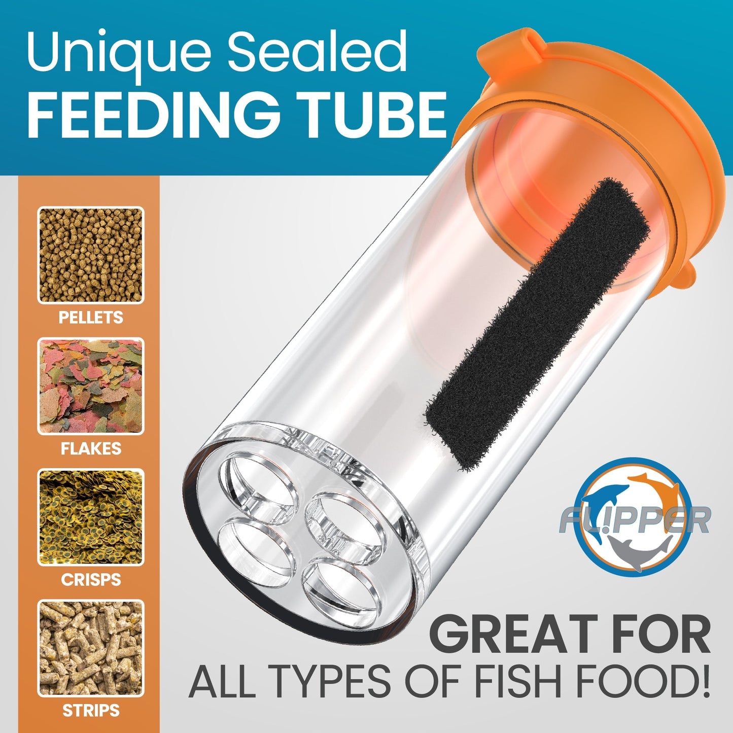 Flipper Feed Aquarium Feeding Kit for Flipper Cleaners - Flipper Accessories