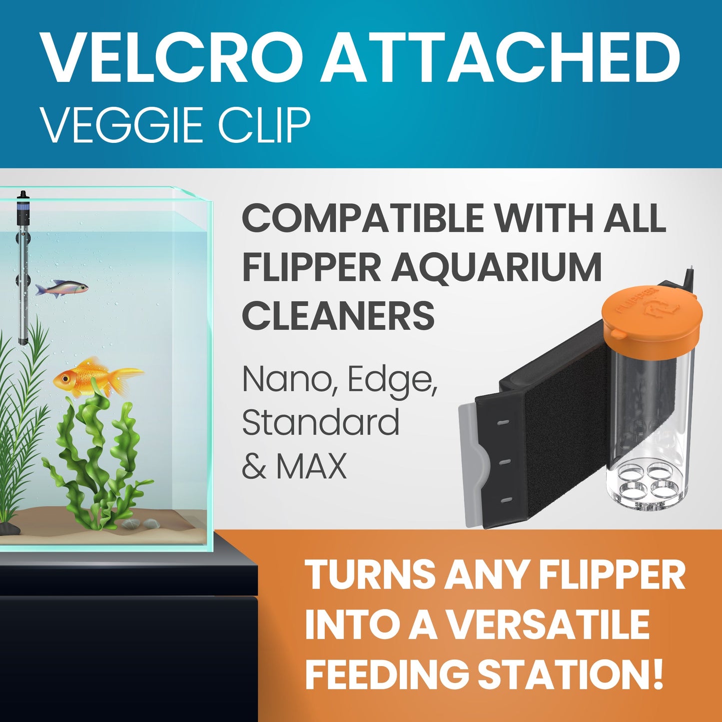 Flipper Feed Aquarium Feeding Kit for Flipper Cleaners - Flipper Accessories