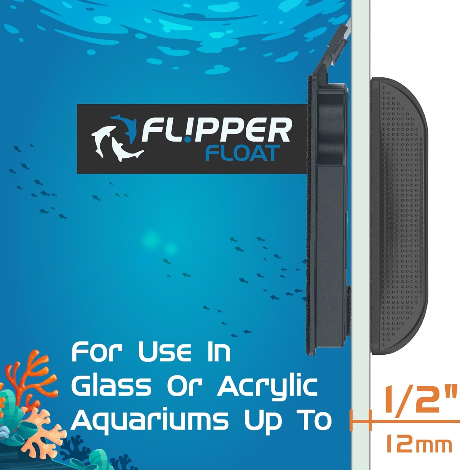 Flipper FLOAT 2 in 1 Magnetic Aquarium Algae Cleaner (Standard) - Scrubber