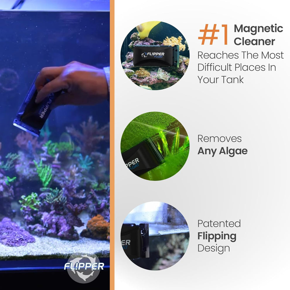 Flipper FLOAT 2-in-1 Magnetic Aquarium Algae Cleaner - Unique Design ...