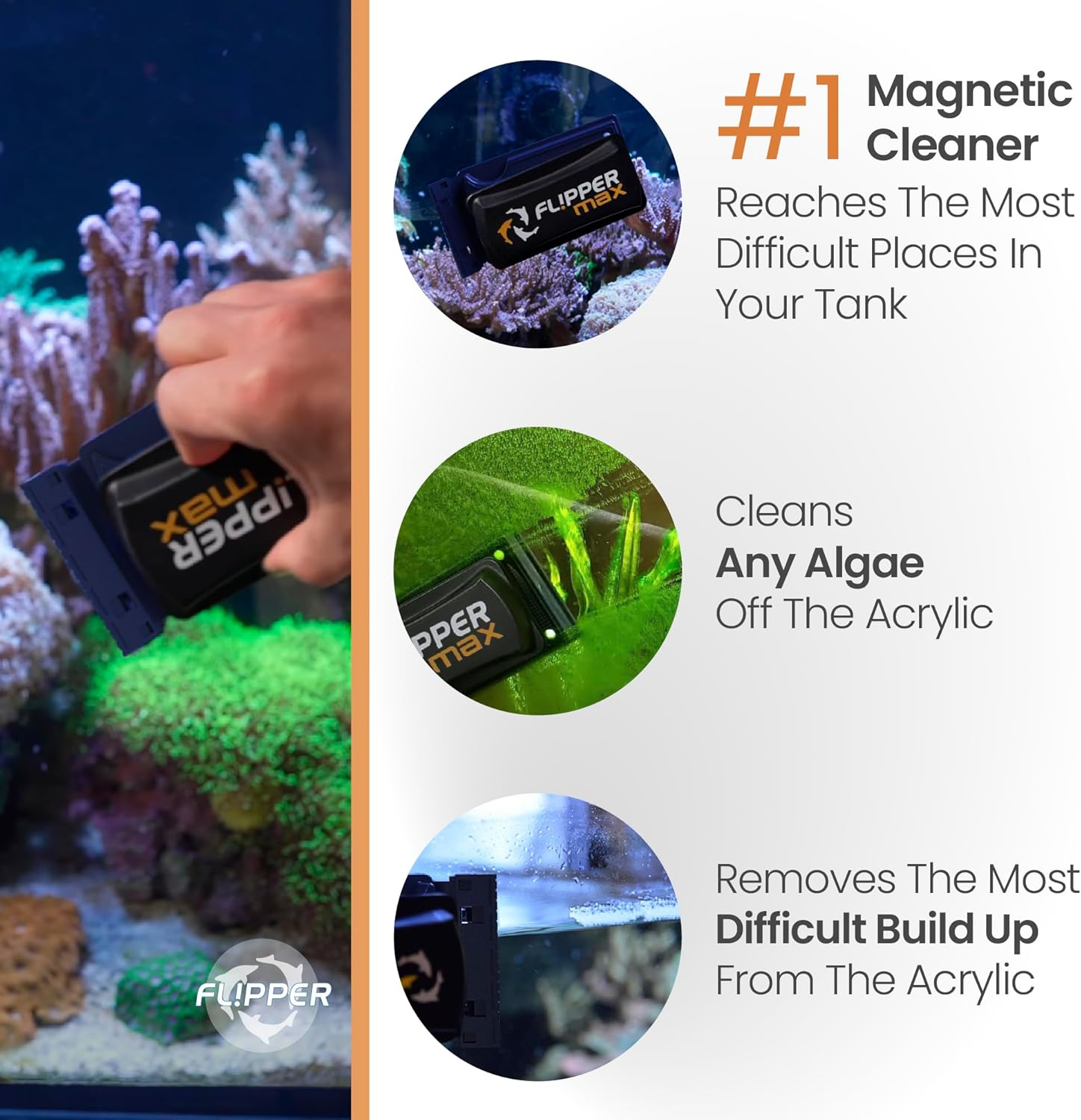 Flipper Max ABS Replacement Blades 3 Pack - Acrylic Tanks - Replacement Blades