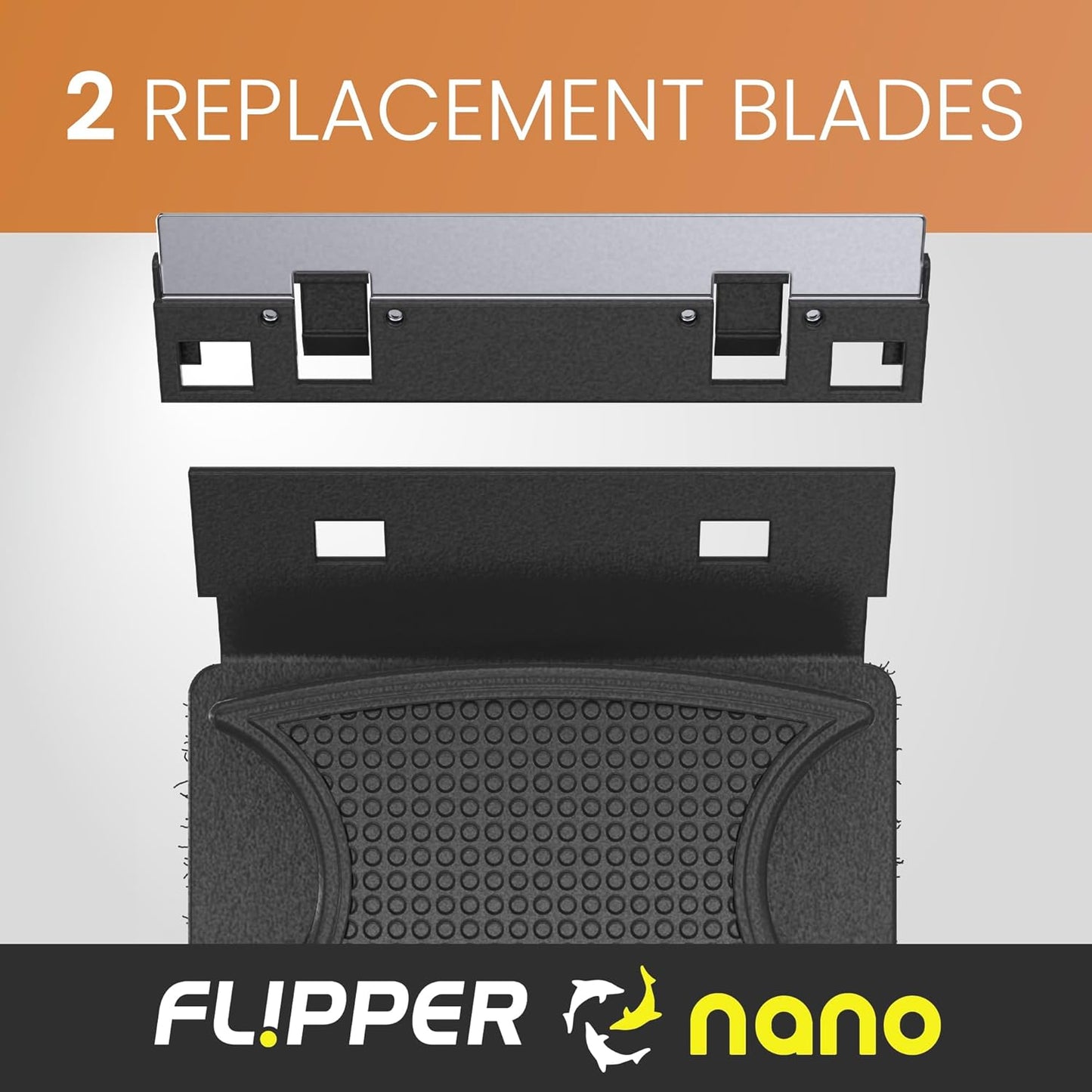Flipper Nano Aquarium Cleaner Stainless Steel Replacement Blades 2 Pack - Replacement Blades