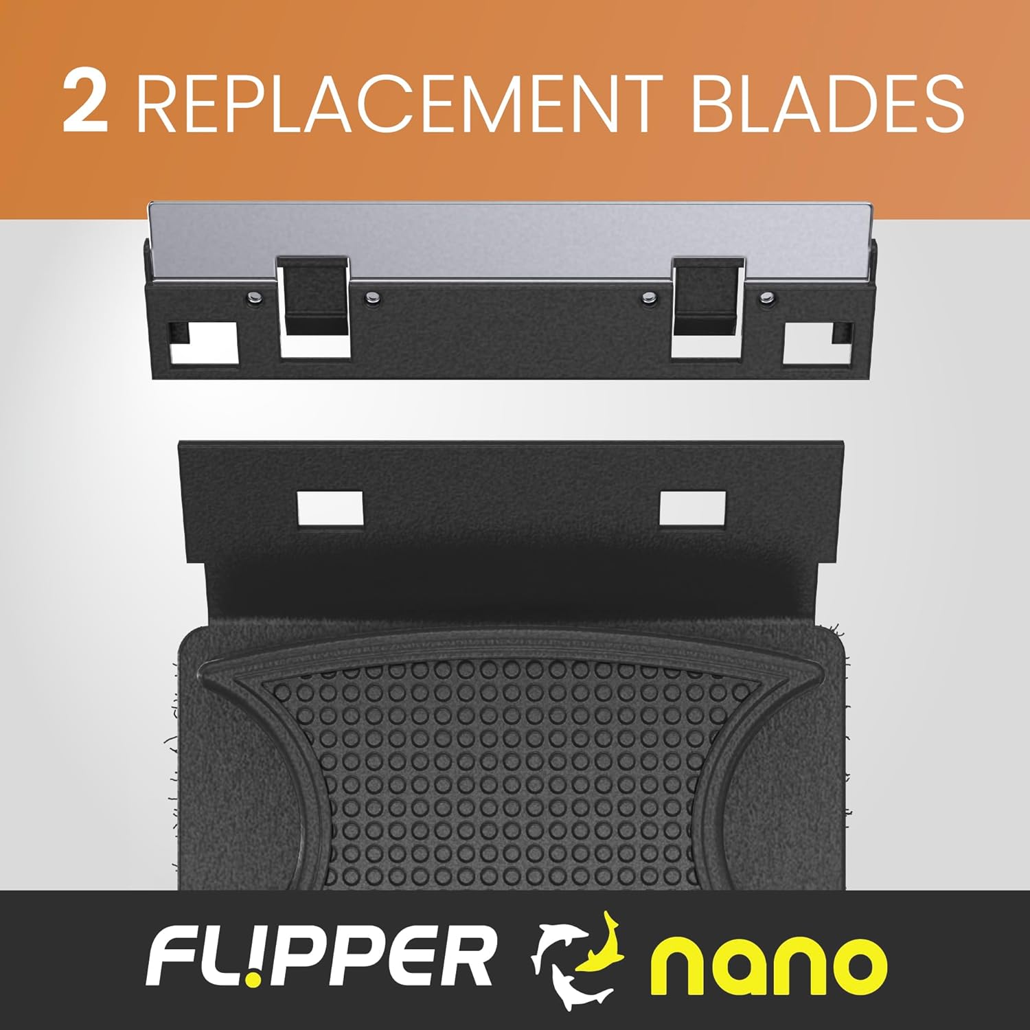 Flipper Nano Aquarium Cleaner Stainless Steel Replacement Blades 2 Pack - Replacement Blades
