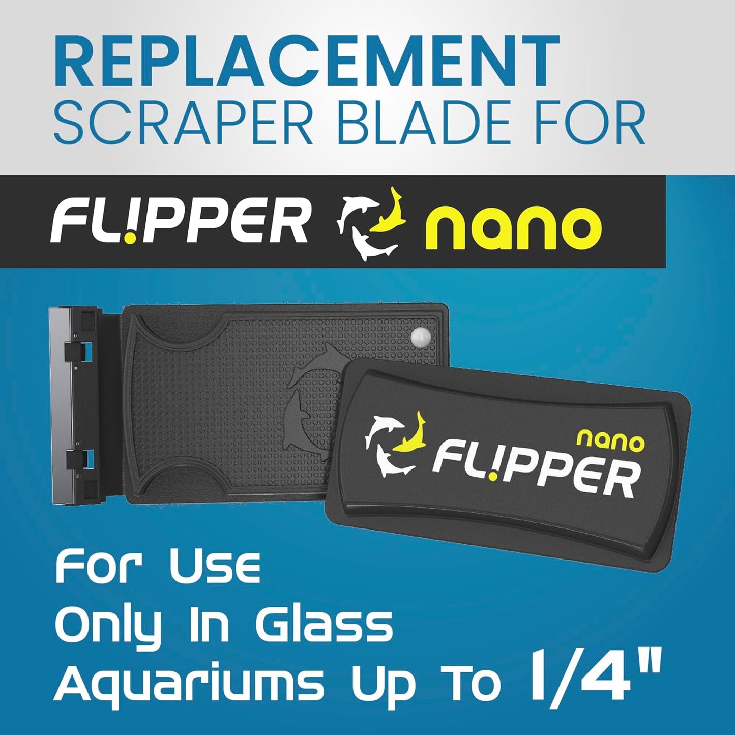 Flipper Nano Aquarium Cleaner Stainless Steel Replacement Blades 2 Pack - Replacement Blades