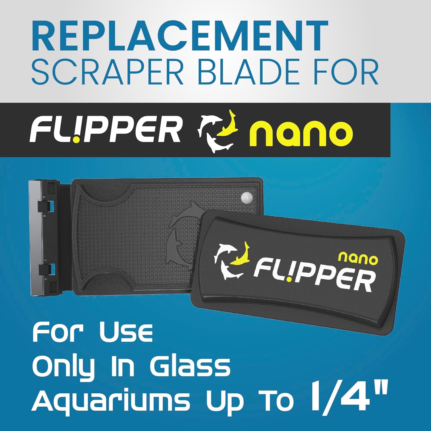 Flipper Nano Aquarium Cleaner Stainless Steel Replacement Blades 2 Pack - Replacement Blades