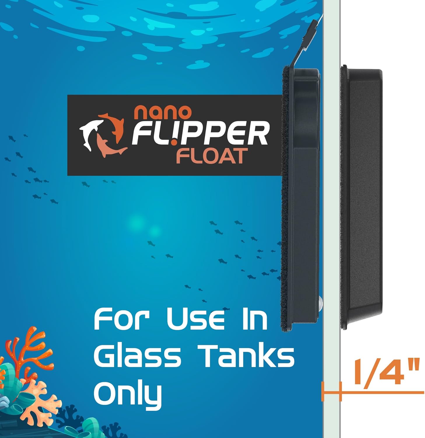 Flipper NANO FLOAT 2 in 1 Magnetic Aquarium Algae Cleaner - Scrubber