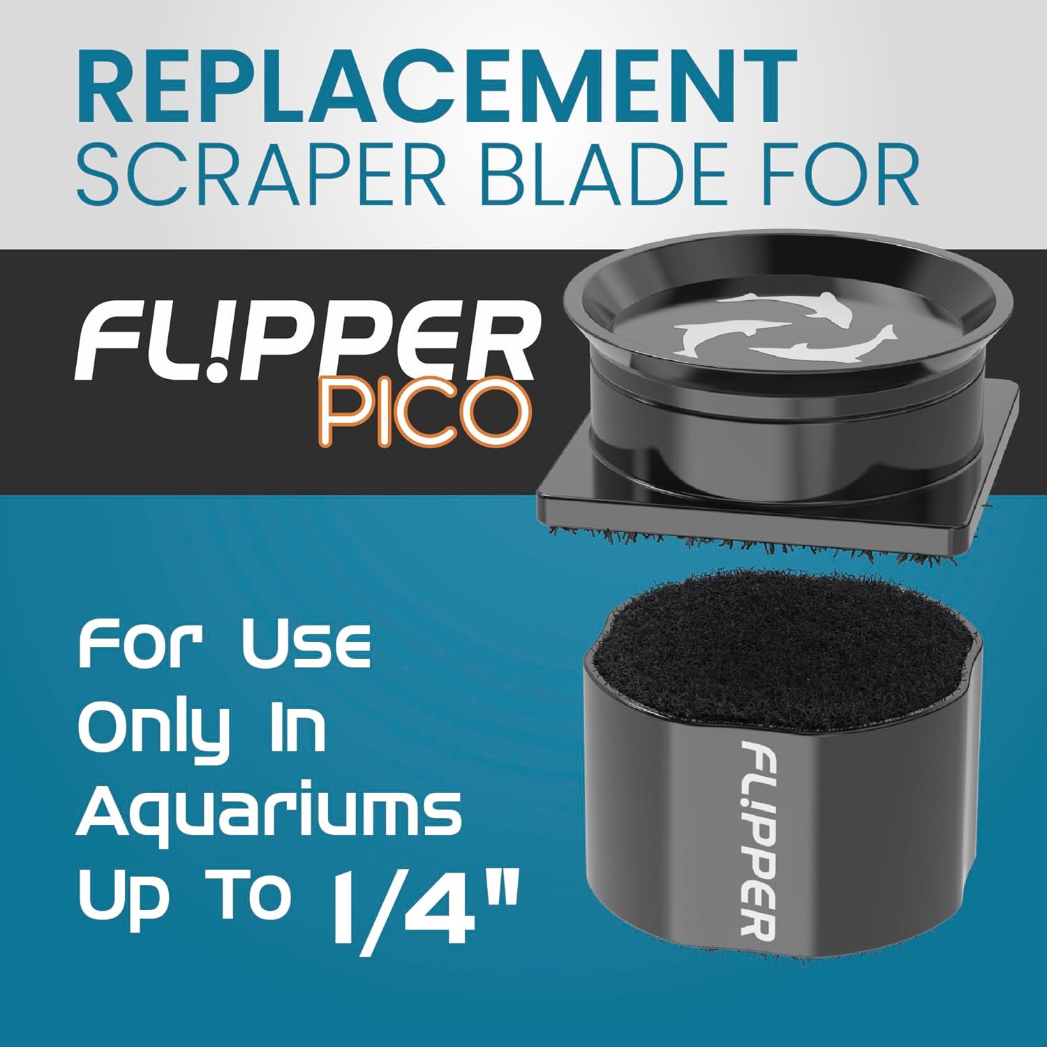 Flipper Pico 2 in 1 Aquarium Magnet Cleaner Replacement Blades 4 Pack - Replacement Blades