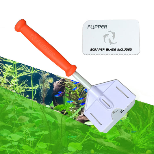 Flipper Platinum Aquarium Algae Scraper - 10’’ - Hand Held Scraper