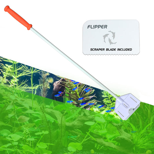 Flipper Platinum Aquarium Algae Scraper - 28’’ - Hand Held Scraper