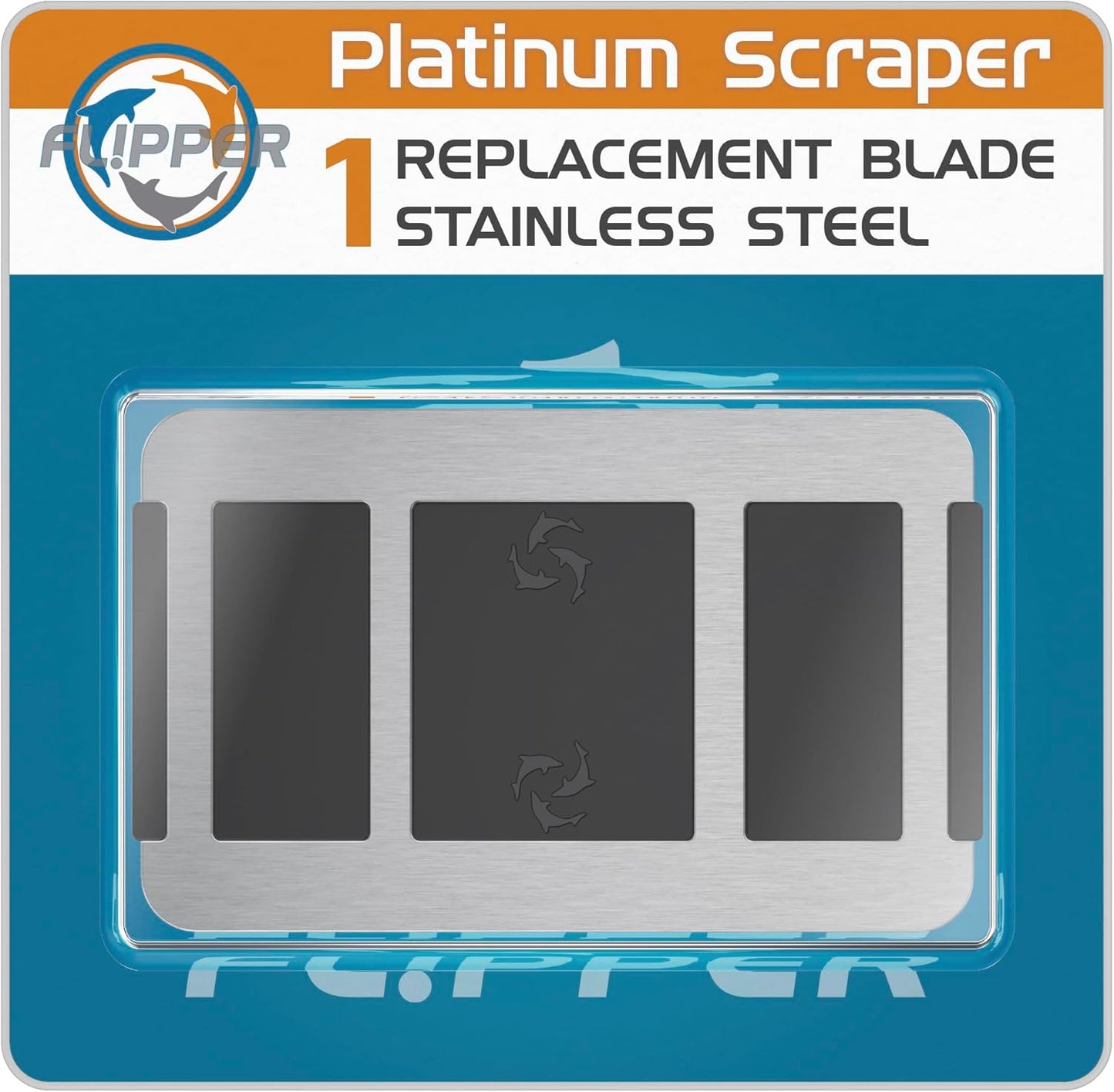 Flipper Platinum Credit Card Aquarium Algae Scraper Stainless Steel Blades - Replacement Blades