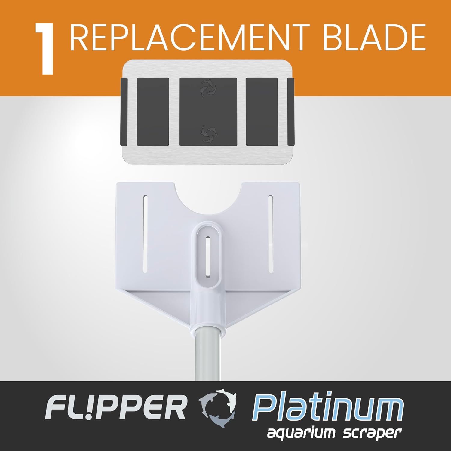 Flipper Platinum Credit Card Aquarium Algae Scraper Stainless Steel Blades - Replacement Blades